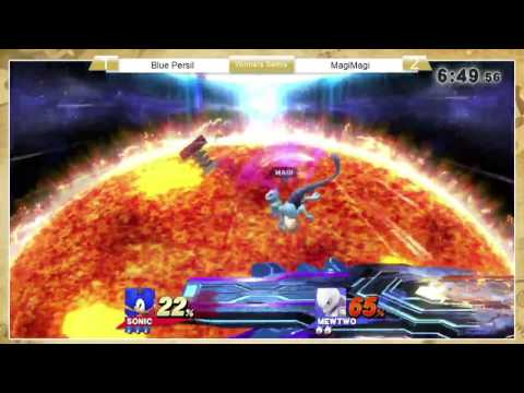 Sm4sh: StP4 - Blue Persil (Sonic) Vs MagiMagi (Mewtwo), Winners Semis