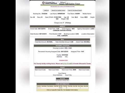 Avery Sparrow arrest report