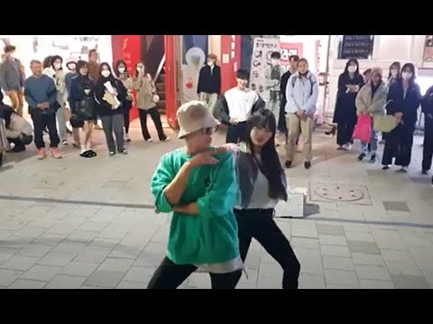 20221025 홍대 전 엠와이엠(MYM) 멤버 (Yu Kagawa 카가와 유-신화-효진) 합동버스킹 01 - 에스파 (aespa) Next Level (넥스트 레벨)