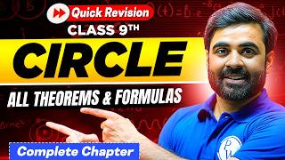 Circle Complete Chapter | All Theorems And Formulas | Quick Revision | Class 9th Maths