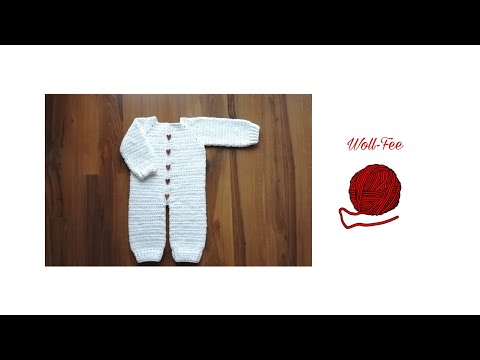 Baby Overall häkeln Gr. 62/68, Schritt für Schritt Anleitung, siehe auch Beschreibung