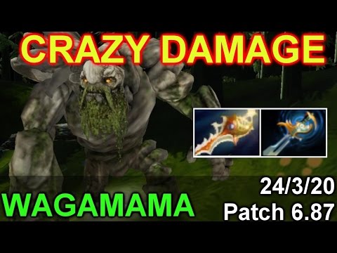 Dota 2 Wagamama Tiny: Echo Sabre + Divine = Crazy Dmg @ 24/3/20 Patch 6.87