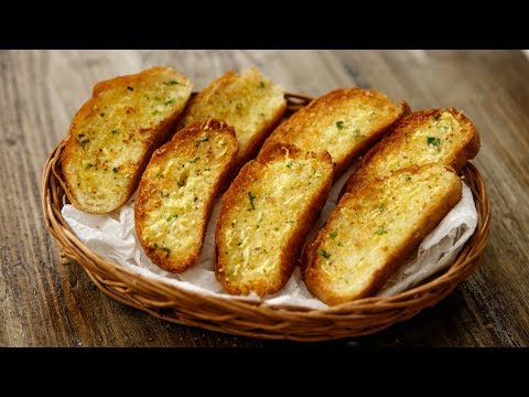 Garlic Bread Recipe - TWO WAYS Tawa & Oven in Cafe Style - CookingShooking Video