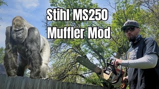 Stihl MS-250 Muffler Mod! So Easy!