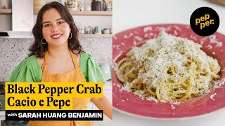 Cooking Black Pepper Crab Cacio e Pepe with Sarah Huang Benjamin | Recipe • Cooking With • Pepper.ph