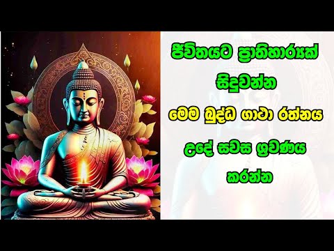 ජීවිතයට ප්‍රාතිහාර්යක් සිදුවන්න මෙම බුද්ධ ගාථා රත්නය උදේ සවස ශ්‍රවණය කරන්න.විශ්වයේ ආශිර්වාදය හිමිවේව