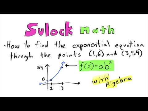Find the Exponential Equation Through 2 Points f(x) =...