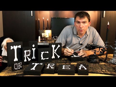 HALLOWEEN HOW-TO: DIY Bone Letter Blocks - Trick or Treat Fireplace Decoration by BHG-2017