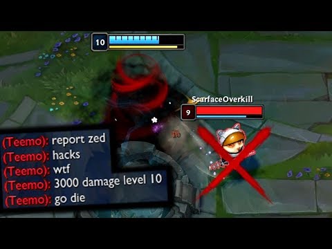 Report Zed For Hacks - Teemo, 10 years old