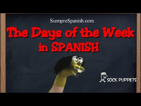 Spanish "DAYS OF THE WEEK" song (slow to fast)