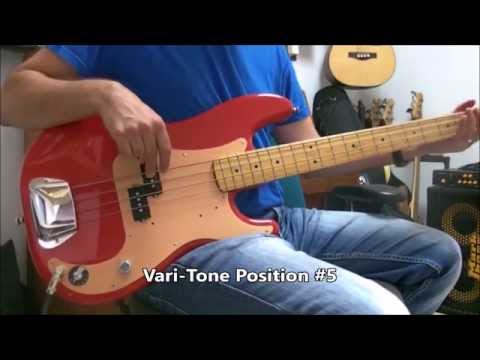 Stellartone Vari ToneStyler varitone custom Precision bass guitar demo