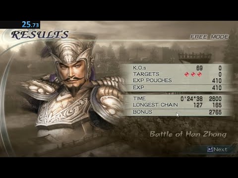 Dynasty Warriors 6 SpeedRun 25.73 Han Zhong (Wei Side) [WR Short Time on Speed Run (DW6)]