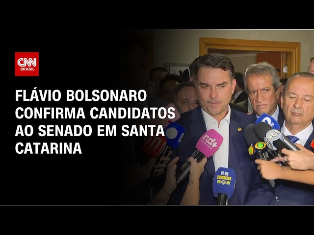 Senado: Flávio Bolsonaro confirma candidatos do PL em Santa Catarina | CNN 360º