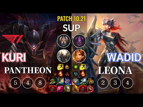 T1 Kuri Pantheon vs Wadid Leona Sup - KR Patch 10.21