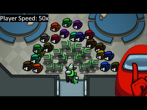 AMONG US com 50x de VELOCIDADE (SPEED HACK) | AMONG US