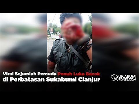 Video: Viral Sejumlah Pemuda Penuh Luka Bacok di Perbatasan Sukabumi Cianjur