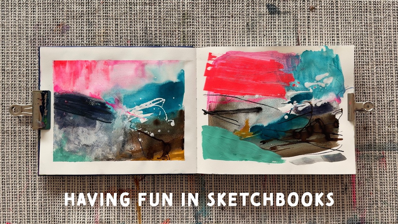 Painting Expressive Abstract Landscapes | Sketchbook Experiments & Tips