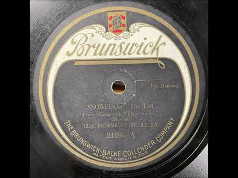 Gene Rodemich's Orchestra "Snowflake" 1922 Roaring Twenties Dance Band 78 RPM