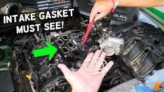 DODGE CHARGER UPPER INTAKE MANIFOLD GASKET REPLACEMENT REMOVAL
