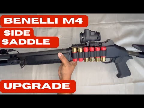 Benelli M4 Rail \u0026 Side-Saddle Upgrade : Install Mesa Tactical SureShell Carrier + Top Rail