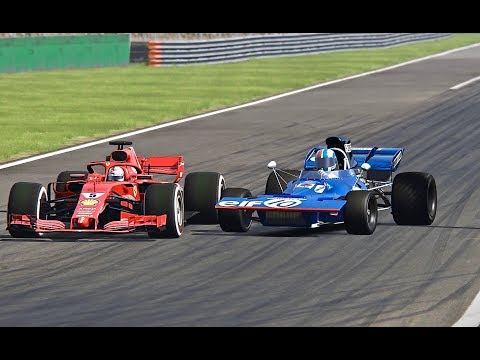 Ferrari F1 2018 vs Tyrell F1 1971 - Monza