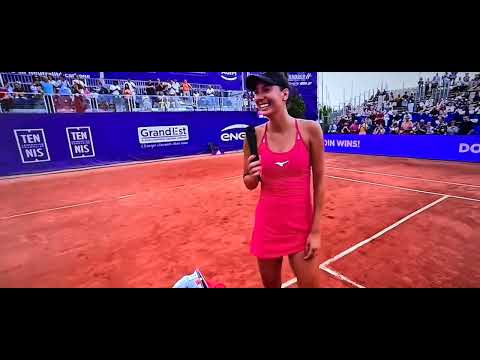 Dodin y sus sensaciones en pista tras vencer en cuartos de final a Golubic. Estrasburgo 2022.