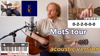 Coldplay - Speed of Sound (MotS tour acoustic version + tutorial in alternate & standard tuning)