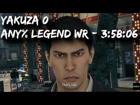 Yakuza 0 Any% Legend PB/WR - 3:58:06 (4:05:50 RTA)