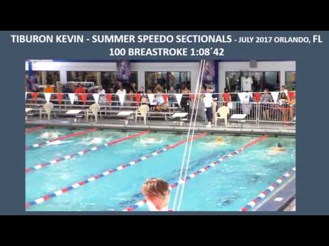 Tiburon Kevin 2017 - 100 Mts Breast - Summer Sectionals Video