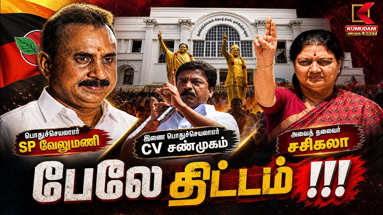🔴LIVE :பொதுச்செயலாளர் SP Velumani.. இணை பொதுச்செயலாளர் CV Shanmugam! Sasikala-வின் பலே திட்டம்?| EPS