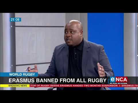 World Rugby Rassie Erasmus handed a two month suspension