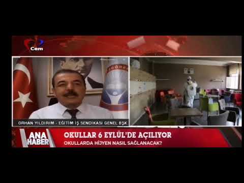 Genel Başkanımız Orhan Yıldırım, Cem TV`de, okulların 6 Eylül`de açılmasıyla ilgili değerlendirmelerde bulundu. | EĞİTİM İŞ