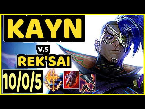 KAYN vs REK'SAI - 10/0/5 KDA JUNGLE GAMEPLAY - EUW Ranked DIAMOND