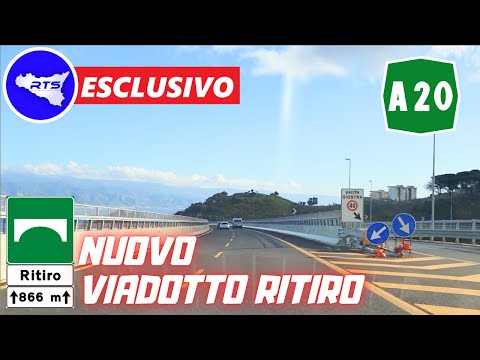 Autostrada A20: il NUOVO VIADOTTO RITIRO - tratto Villafranca Tirrena-Messina Boccetta