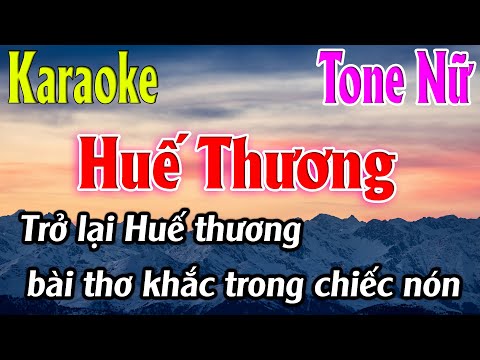 Huế Thương Karaoke Tone Nữ ( A ) Beat Mới | Karaoke Lâm Organ