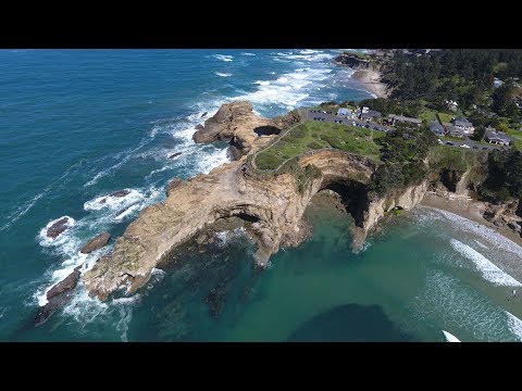 Drone footage of surfers at Devils Punch