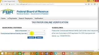 Online Taxpayer Verification