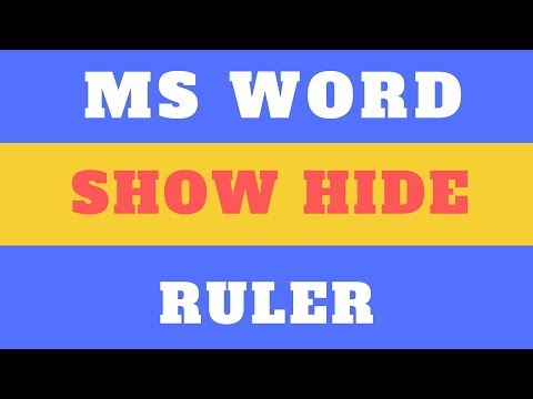 18# How to Show Hide Ruler in MS Word 2019/2016/2010 | Anand Tech Talk Video