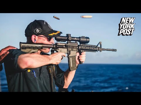 US Navy warship commander mocked for holding rifle with scope mounted backward