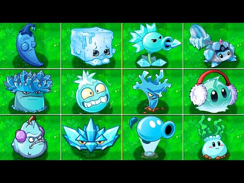 All ICE Plants Max Level Power-Up! in Plants vs. Zombies 2