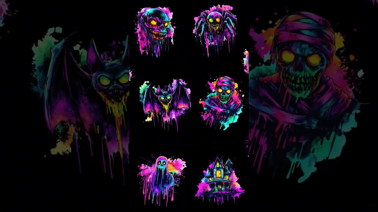 🦇🕷🎃 Nostalgic 90s Halloween Clipart Pack | Retro Halloween Clip Art Collection