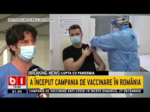 STIRI B1 ORA 9.00 DIN 27 DEC 2020 - MOMENT ISTORIC -PRIMUL ROMAN VACCINAT - ASISTENTA MIHAELA ANGHEL