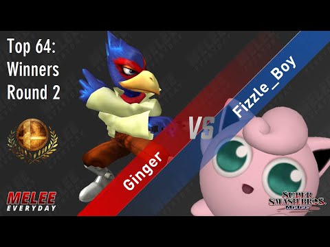 Aegis - Ginger (Falco) vs. Fizzle_Boy (Jigglypuff) - SSBM - Top 64 - Winners R2 - Best of 3