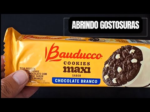 ABRINDO COOKIES MAXI CHOCOLATE BRANCO BAUDUCCO  - DE ARRUDA ABRINDO GOSTOSURAS