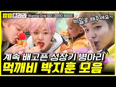 [#밥밥디라라] 다이어트 중에 몰래 먹다 걸린 박지훈의 레전드 먹방💦 맨 손으로 치킨 뜯는 쩝쩝박사 윙깅이,,1g도 사라지지 마💙 | #워너원고제로베이스 #디글