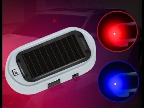 LED Flash Strobe Light, Solar Energy Alarm Light Anti-theft Warning Strobe  for Car Vehicle Truck