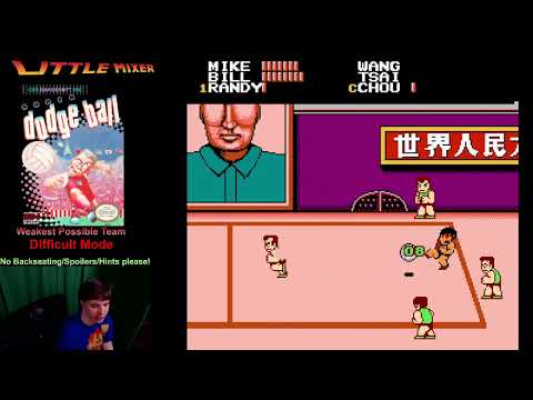 Super Dodge Ball - Weakest Possible Team - Difficult Mode - Deathless - NES