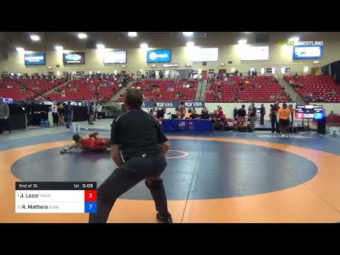 2018 Marine Corps US Open/Senior Men's Freestyle 65 Rnd Of 16 - Joey Lazor (PWCRTC) Vs. Robbie Mat