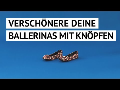 Schuhe verschönern! Ganz einfach mit Knöpfen!
