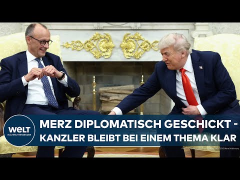 HISTORISCHES TREFFEN IM OVAL OFFICE: Unglaublich freundlich - Merz' Geschenk beglückt Donald Trump